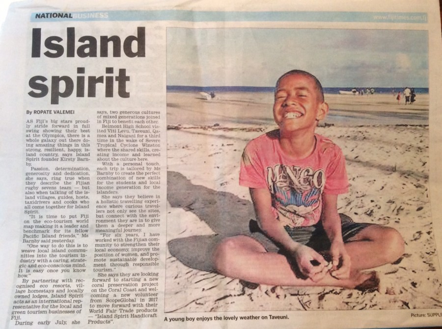 Island Spirit article 13 Aug 2016