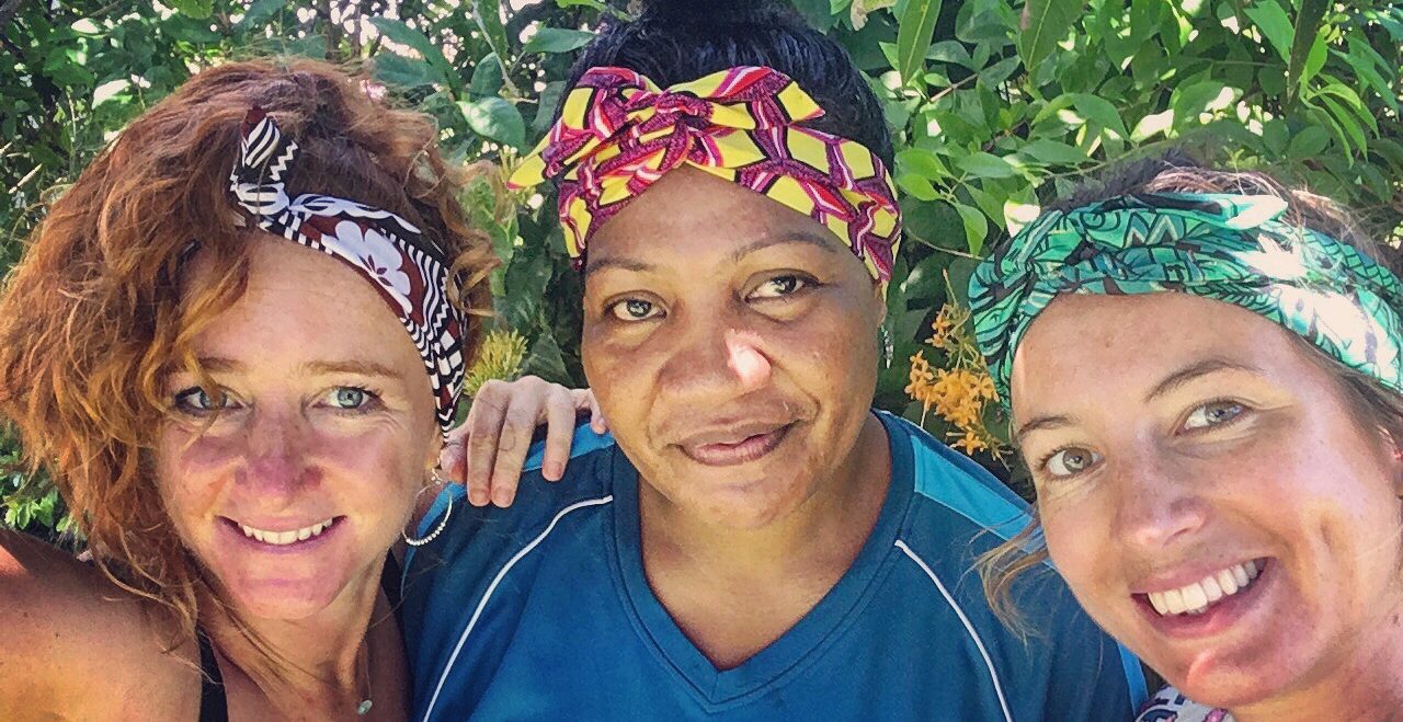 Fijian printed headbands created by local artisans in Fiji