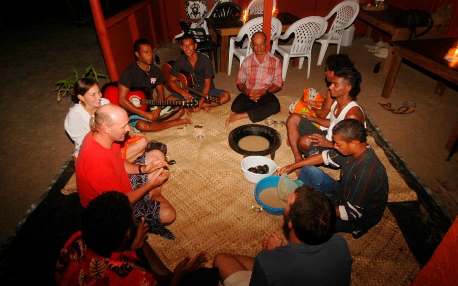 Cultural traditions. Drinking kava, Island Spirit, Fiji.
