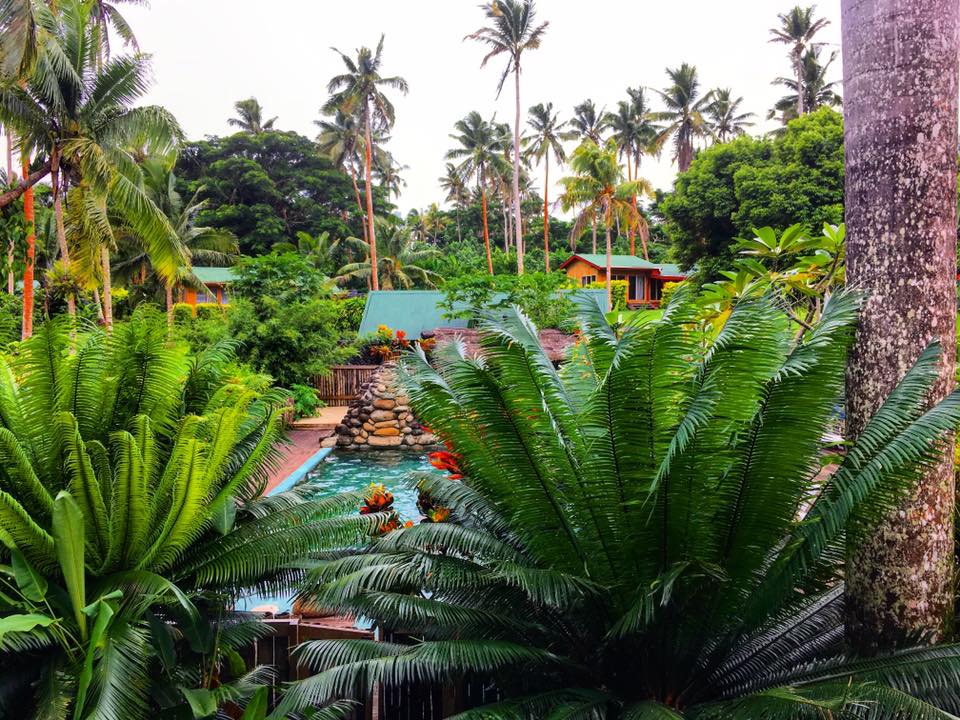 Maravu Backpackers Resort, Pool, Taveuni, Fiji. Sustainable Tourism