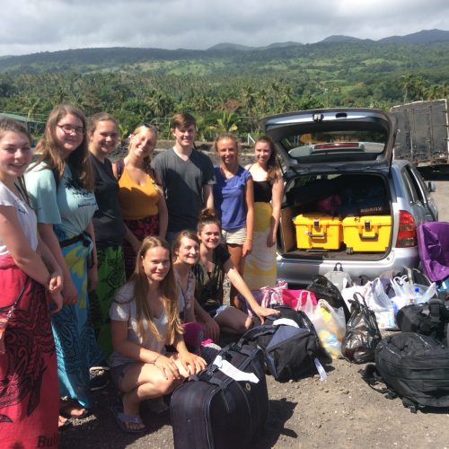 Volunteers arriving on Taveuni, Fiji