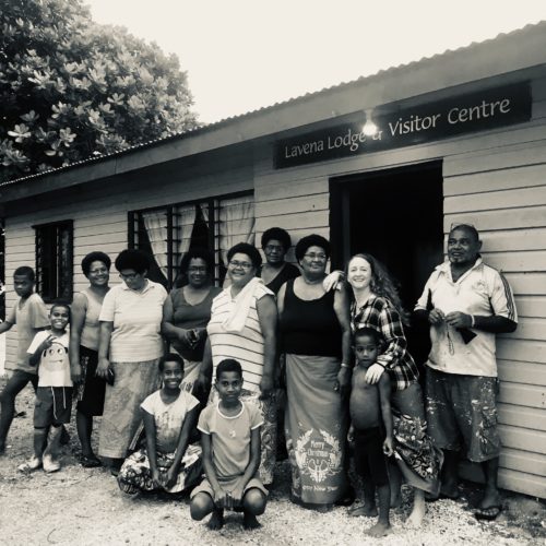 Donating reading glasses in Lavena Island Spirit Fiji