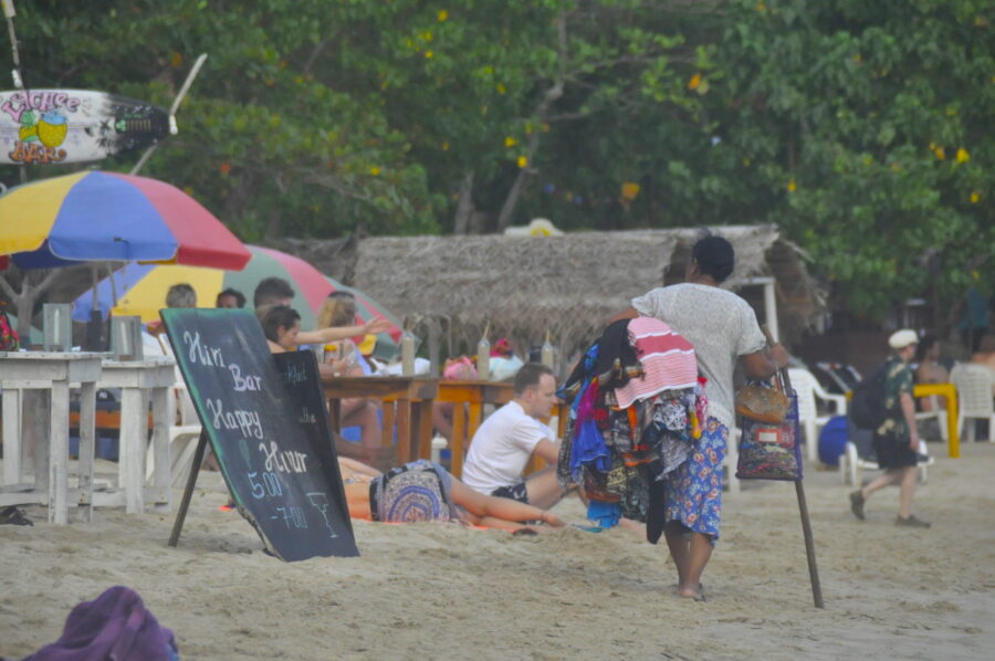 Beach vendor Hiriketiya Sri Lanka