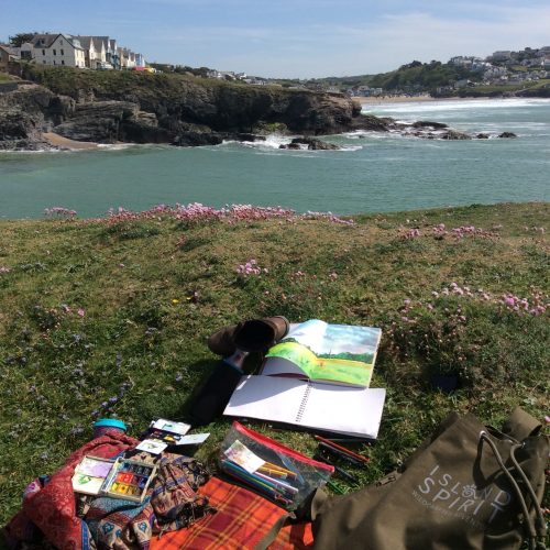 Responsible tourism project in South West Coastal Path Sketching